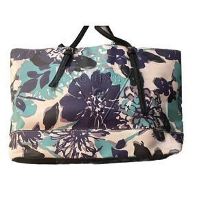 GUESS FLORAL PRINTED TOTE Embossed‎ Logo HANDBAG Lightly Used